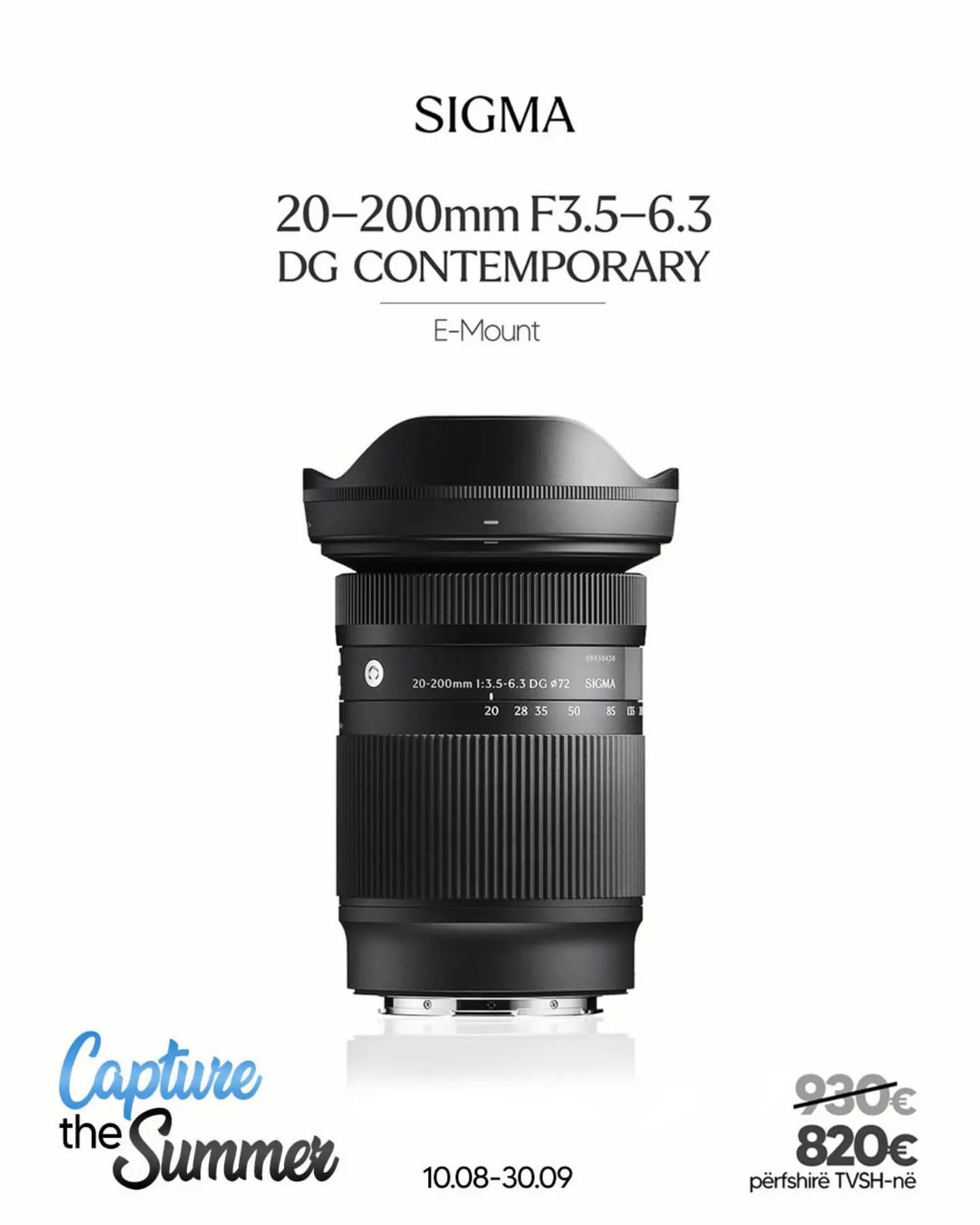 Sigma 20-200mm F3.5-6.3 DG | Contemporary për Sony E